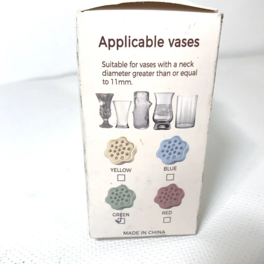 Silicone Stem Holder for Flowers Mint Green Flower Holder Vase